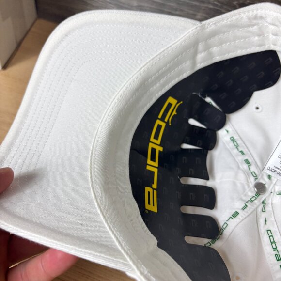 Cobra Golf Hat Cap Strap Back White Green Vintage Dad Cap Adjustable NWT - Picture 12 of 13